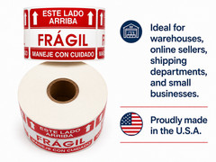 2×3 Spanish Labels Fragil / Fragile Este Lado Arriba / This Side Up 500 Stickers