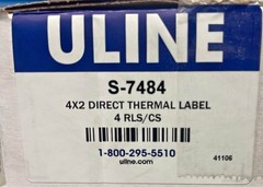 Uline S-7484 4×2 Direct Thermal Labels 4 Rolls brand new and sealed