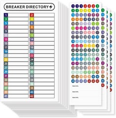 Reusable Electrical Box Stickers – 16 Sheets for Organizing Circuit Breakers
