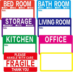 300 Count 3.5 X 2 Large Home Moving Packing Box Labels for 3-4 Bedroom House wit