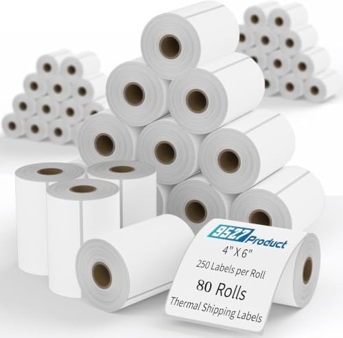 4×6 Thermal Labels for Zebra Rollo Direct Thermal Shipping Labels 250 Pack
