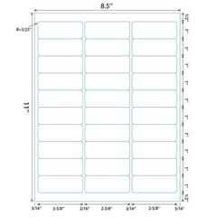 1″ X 2-5/8″ 30 Up Mailing Labels for Laser/Inkjet Printer,Address Labels,Ther…