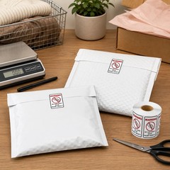 300pcs Do Not Open with Sharp Object Industrial Warning Labels