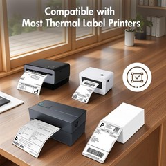 Thermal Direct Shipping Labels – 4 x 6 inches Per Fanfold Labels – Pack of 50…