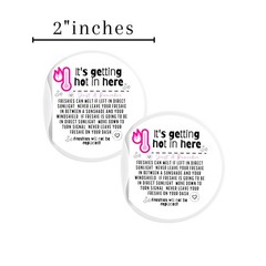 Freshie Care Instruction Card Sticker It’s Getting Hot in Here Round | 200 pc…