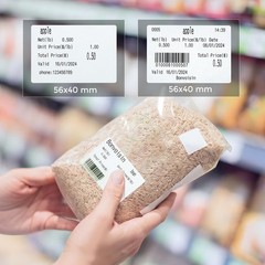 [3 roll/1500] Printing Scale Label Rolls, 58 X 40 mm, Barcode Label