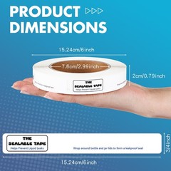 3/4 Inch Leak Proof Sealing Tape Roll for Bottle Lids