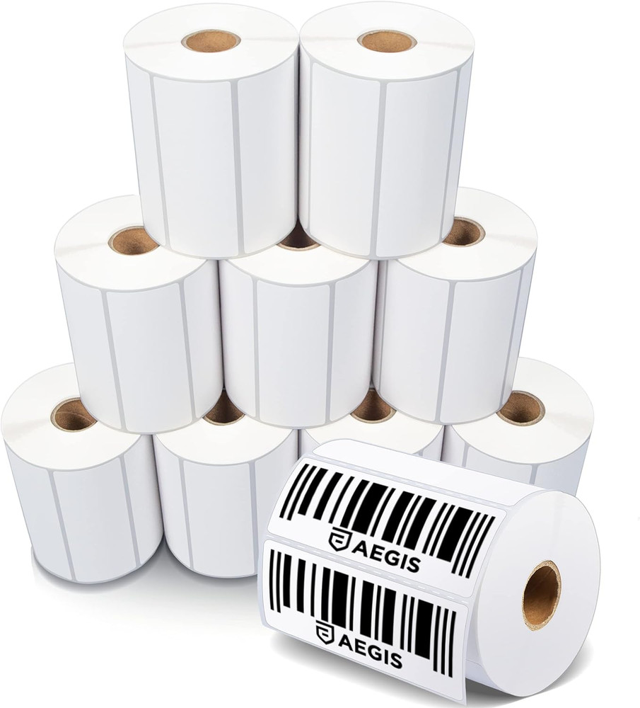 4″x1.5″ Direct Thermal Barcode Labels – 10 Rolls, 900 Labels/Roll, Compatible