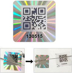 500pcs QR Code Hologram Warranty Void Sticker，Tamper Proof Security Seal Labels