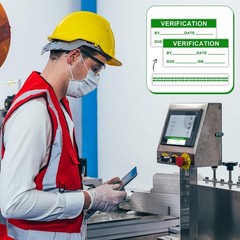 210 Pcs Verification Labels, 1.5″ x 0.625″ Self Laminating Verification Label…