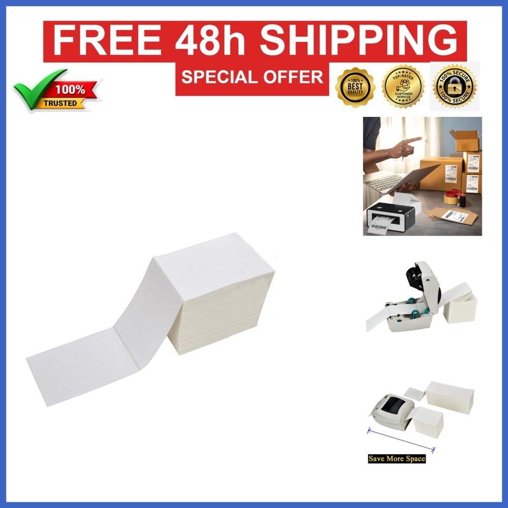 Immuson 4″ x 6″ Direct Thermal Shipping Labels, Pack of 500