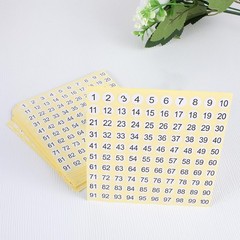 25 Sheets 1-200 Small Number Stickers Round Self-Adhesive Consecutive Stickers