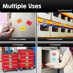 Dry Erase Magnetic Labels 3.7 x 2.8 in, Solid Colors, Medium Dry Erase Magnet…