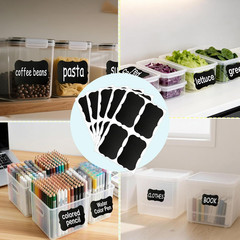 180 Pcs Large Chalkboard Labels 3.46×2.17 Inch with 1 Liquid Chalk Marker for Ho