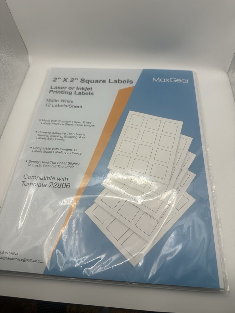 “2″ x 2″ Square White Shipping / Product Labels – Inkjet & Laser – 360 Labels (3