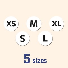 4000 PCS Size Stickers for Clothing XS-XL (3/4″) – Round Apparel Size Labels for