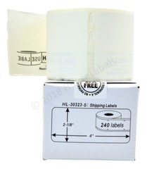 DYMO LW 30323-S POLYPROPYLENE WATERPROOF Labels – (2) Rolls – 2-1/8″ x 4″