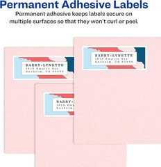 Versatile Printable Mailing Labels – 800 White Labels with Permanent Adhesive