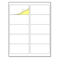 Printable Sticker Labels 2×4 Inch Matte White 30 Sheets Self Adhesive Paper