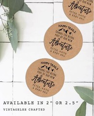 Baby shower favors, baby shower stickers, woodland 2″ Size – Happy Trails Labels