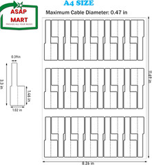 White Cable Labels, 300 Premium Wire Label Tags for Electronics, Printable Cord