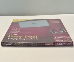 NEW Avery 300 Clear Shipping Labels, Laser #5664, 3 1/3″ x4″ Temp #5164 SEALED