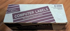 Avery Continuous Pin-Fed Computer Labels 3.5×15/16in White 3000