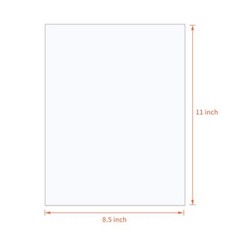 8.5″ x 11″ Printable White Sticker Paper Full Sheet Label, Matte, for Laser &…