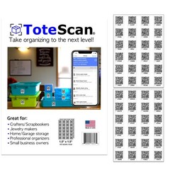 ToteScan Standard 1.5″ Black and White Labels