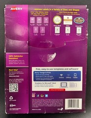 Avery Easy Peel Clear Address Labels – 1″ x 2⅝” – 1500 Labels #5660 (Z12)