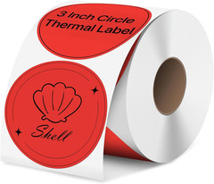 2 Inch round Thermal Labels, Circle Thermal Printer Stickers, Durable Circular L