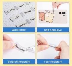 D30 Label, 3 Roll D30 Transparent Label,0.55″ x 1.18″ Adhesive Clear Thermal …