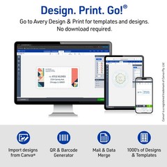 Printable Address Labels, 1″ x 2-5/8″, Matte Clear, 300 Blank Mailing Labels, Su