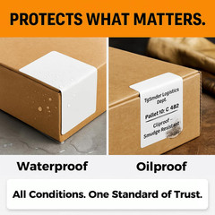4″ x 3″ Waterproof Shipping Labels, 12 Rolls, 6000 Perforated Address Labels