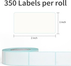 350 Stickers Dissolvable Food Labels 1X2 Inch for Containers 350 Labels per Roll