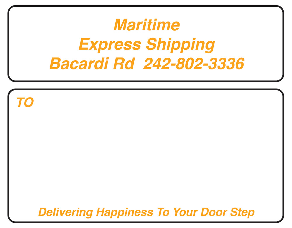 Printed Shipping Labels, 1,000 Custom 5″ x 4″ Jumbo Mailing Stickers, 2 colors