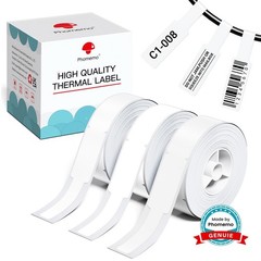 D30 Label Maker Tape Cable Wire Label Tape, Black Print on White Sticker, 12….