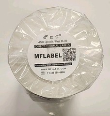 MFLABEL 4X6x450 Direct Thermal Shipping Labels. For Zebra & Eltron Printers