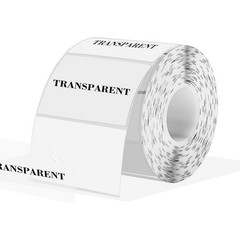 3×2 Inch Transparent Thermal Labels Stickers, SelfAdhesive Clear Waterproof D…