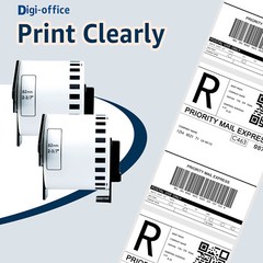 2Rolls 2.4″x100′ Continuous Paper Tape DK-2205 for Brother QL Label Printer