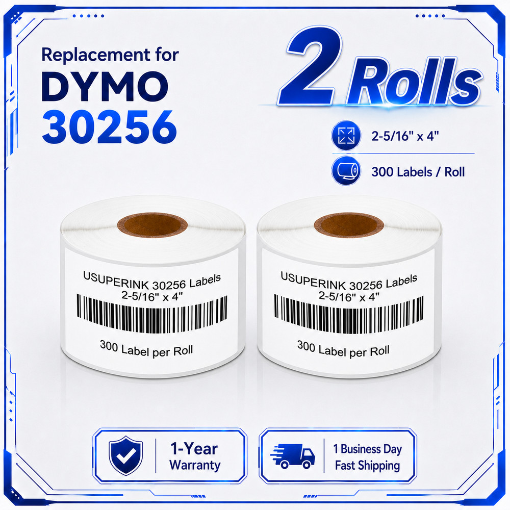 2 rolls 30256 Compatible with DYMO Premium Adhesive Address Labels – Roll of 300