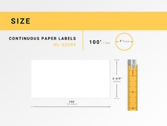 Non-OEM Fits BROTHER DK-2205 Continuous Labels – (20) Rolls of 100′ + (2) FRAMES