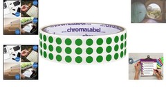 Quality Green 1/4 Inch Adhesive Dots – Easy Write-On Labels – 1000 Roll