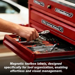 Magnetic Tool Box Labels 15Pack, Reusable Magnetic Toolbox Labels Suitable f…