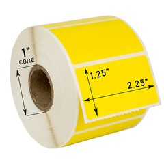 ZEBRA 2.25×1.25 COLOR Labels – 6 Rolls – YELLOW RED GREEN BLUE ORANGE WHITE