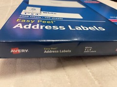 Avery Easy Peel Mailing Address 2000 White 1×4 Labels Laser 100 Sheets Box 5161