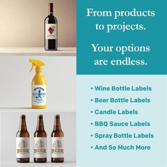 White Sticker Labels – 4″ x 3″ – Laser/Inkjet Compatible – (6 per Sheet), 25 …