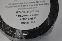 Lot of 4 Par Label Co Ribbons Black Wax/Resin 4.33″ x 984′ For Zebra Printer