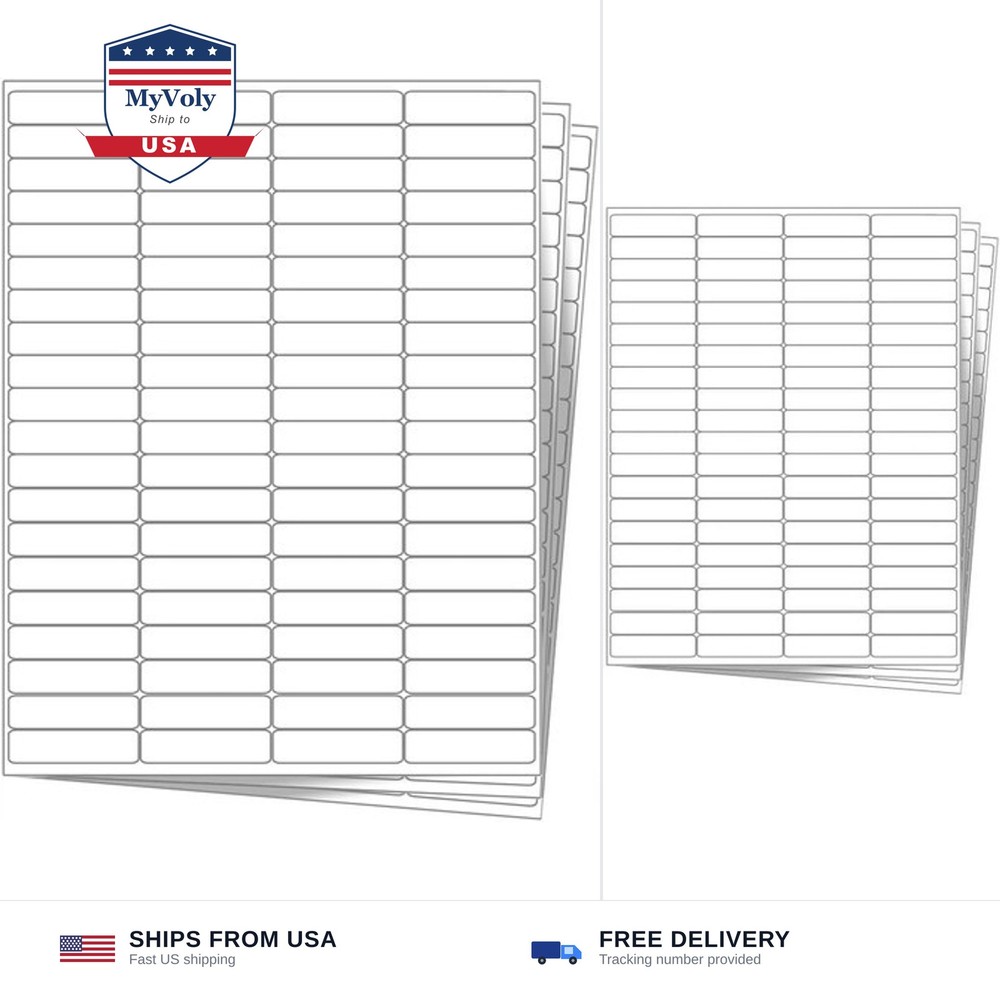 400 EcoSwift Shipping Labels 1 3/4 x 1/2 inches Mailing Address Return Invent…
