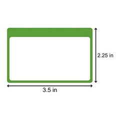 Name Tag Stickers, 2.25 x 3.5 Inch, Green, 300 Count
